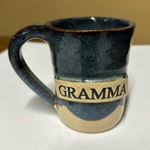 Stegall Studio Art Pottery “GRAMMA” Blue Hand Thrown Coffee Mug